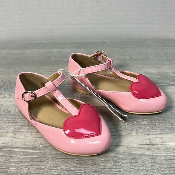 Janie and Jack 100048235 Heart T-Strap Ballet Flat NWT - Picture 2 of 11